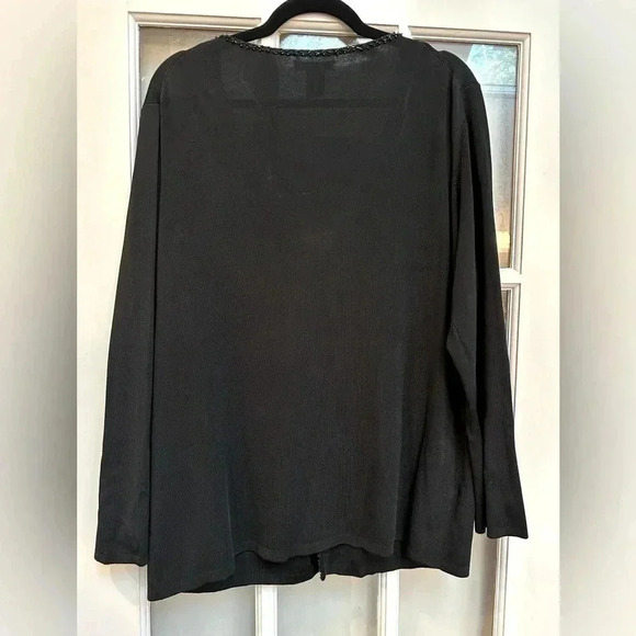 Vintage BCBGMAXAZRIA Y2K Beaded Crystal Sequin Formal Cardigan Plus Size 2X - Picture 2 of 9